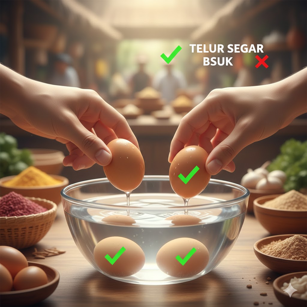 cara memilih telur, telur segar, tips telur ayam, hindari telur busuk, tes apung telur, memilih telur berkualitas, ciri telur baik, tips belanja telur