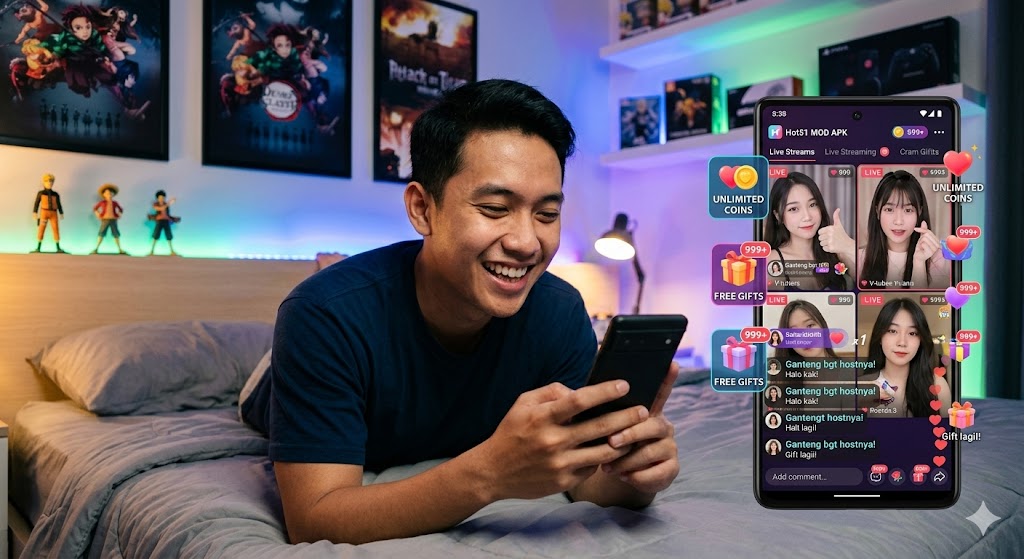 Hot51 MOD APK, Hot51 v1.2.596, Unlock All Room Hot51, Live Streaming Mod, Hot51 Unlimited Coins, Download Hot51 MOD, Hot Live APK, Streaming Cewek Cantik